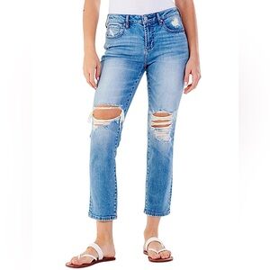 Dear John Blaire High Rise Distressed Light Wash Denim Jeans Size 24